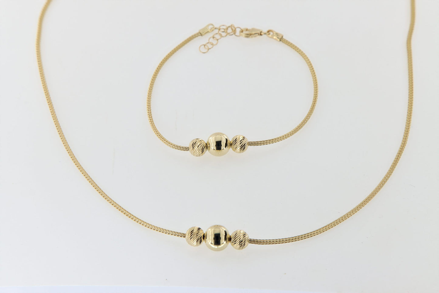 ORO67/68- COLLANA BRACCIALE IN ORO