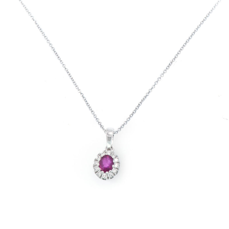 grd02 - Girocollo rubino diamanti
