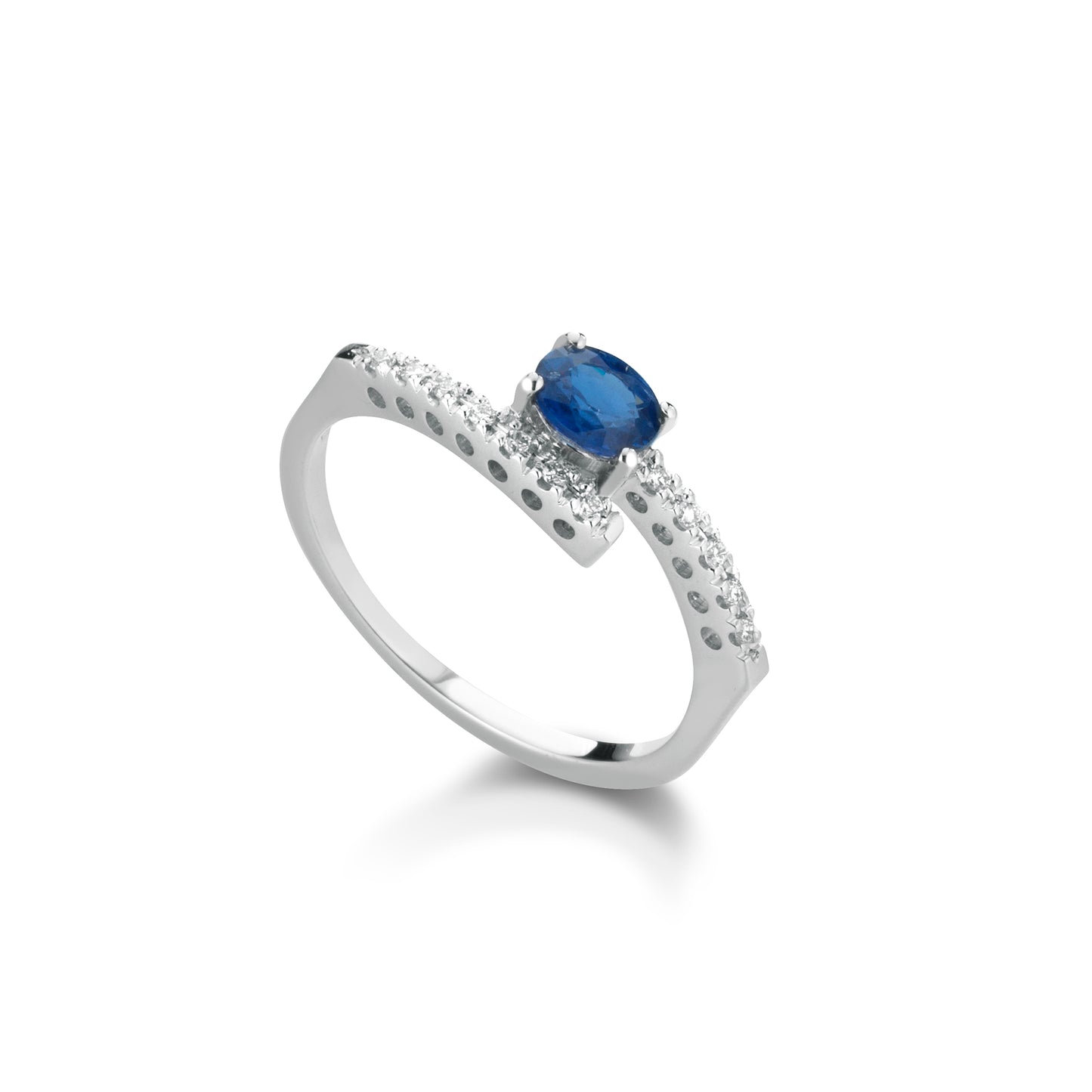 azd18 - Anello zaffiro diamanti