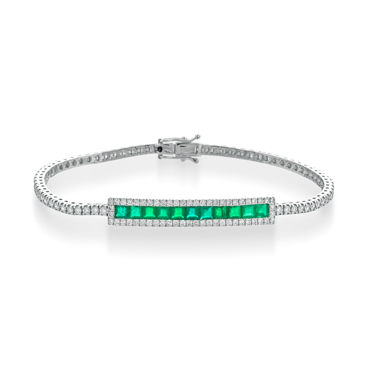 brds03- BRACCIALE DIAMANTI E SMERALDI