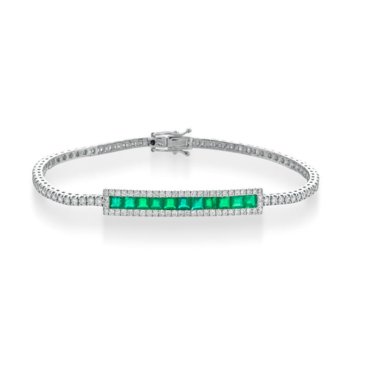 brds03- BRACCIALE DIAMANTI E SMERALDI
