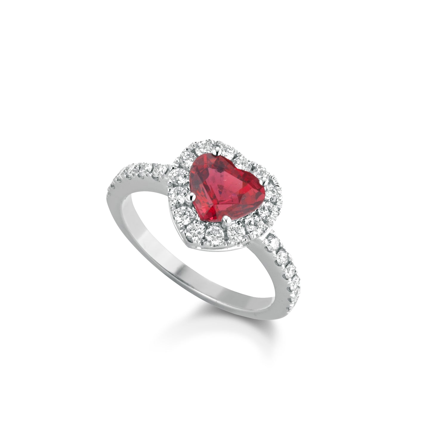 ASP17-  anello con diamanti e spinello cuore