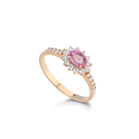 azd28r anello diamanti e zaffiro rosa