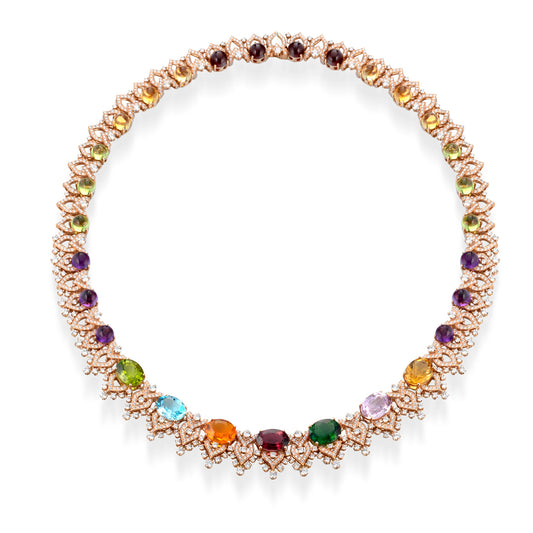 cld05multi -  collana diamanti e pietre