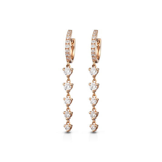odd81 orecchino diamanti in oro rosa
