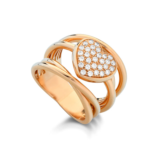 ANNEW05- ANELLO DIAMANTI "CUORE"