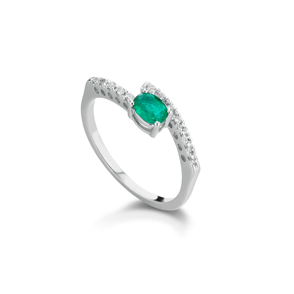 ars19-Anello smeraldo diamanti