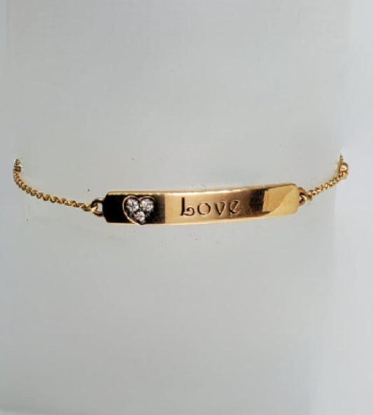 OUT50- BRACCIALE DIAMANTI "Love"