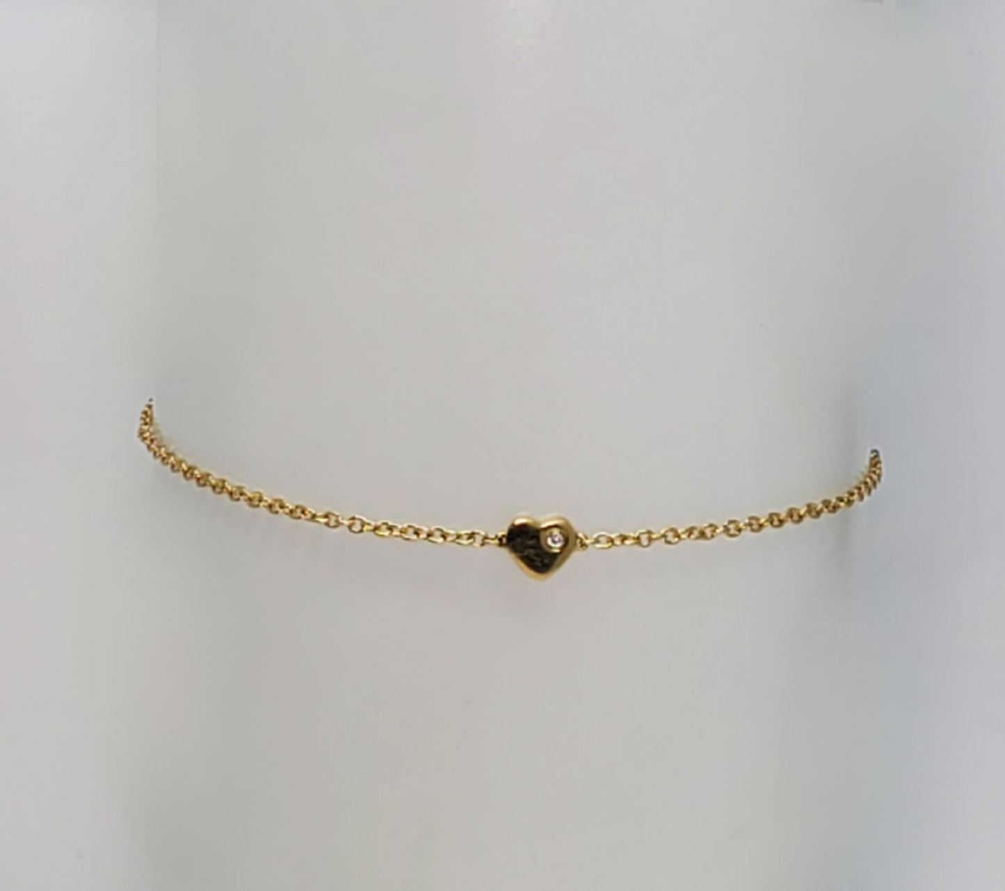 OUT60- BRACCIALE IN ORO E BRILLANTINO "CUORE"