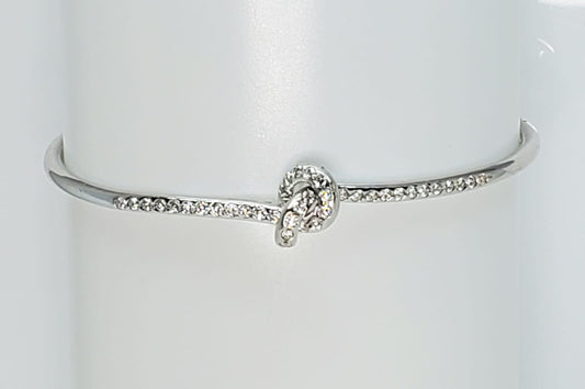 OUT69- BRACCIALE RIGIDO CON DIAMANTI "NODO"