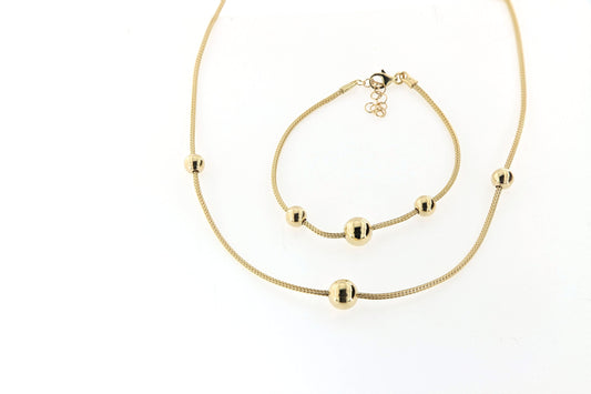 ORO62/63- COLLANA BRACCIALE IN ORO