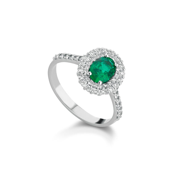 asd15 - Anello smeraldo diamanti