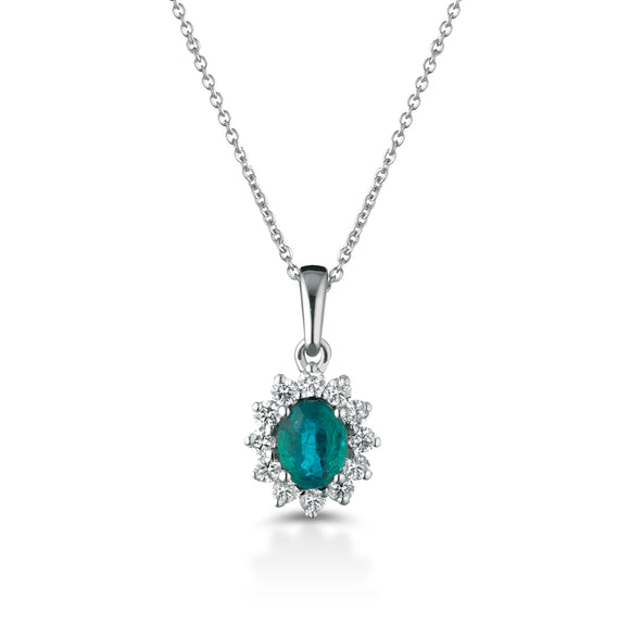 gsd06 Girocollo smeraldo diamanti