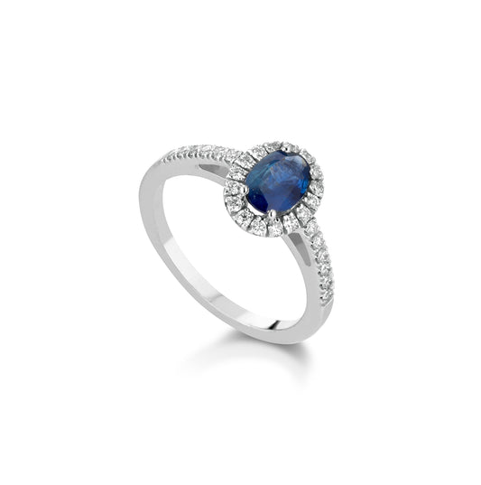 azd23-Anello zaffiro e diamanti
