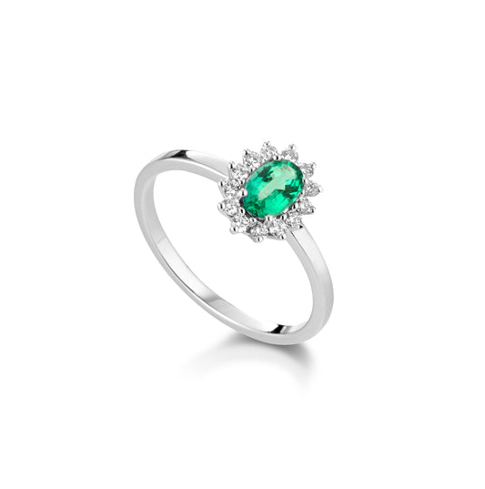 asd27-Anello smeraldo e diamanti