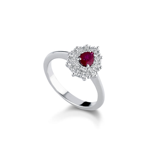 ard23 - Anello rubino diamanti