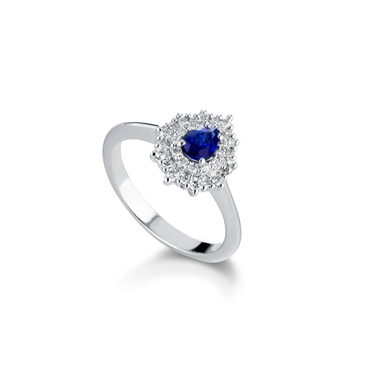 azd21 - Anello zaffiro diamanti