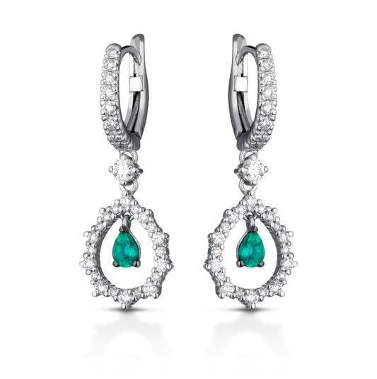 osd03 - Orecchini smeraldi diamanti