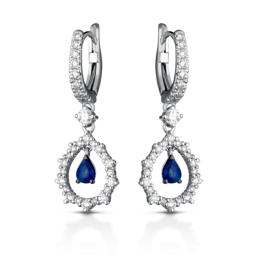 ozd03 - Orecchini zaffiri diamanti
