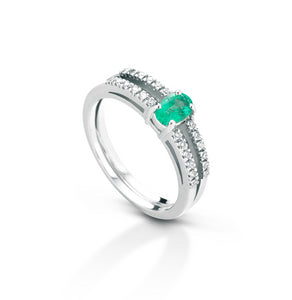 asd08-Anello smeraldo diamanti
